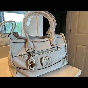 Guess White Top Handle bag